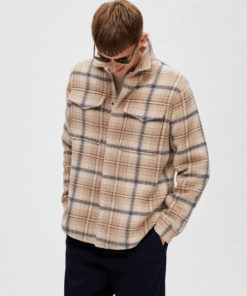 Selected Homme Pan Shacket Incence/Blue