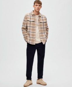 Selected Homme Pan Shacket Incence/Blue
