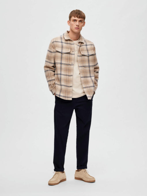 Selected Homme Pan Shacket Incence/Blue