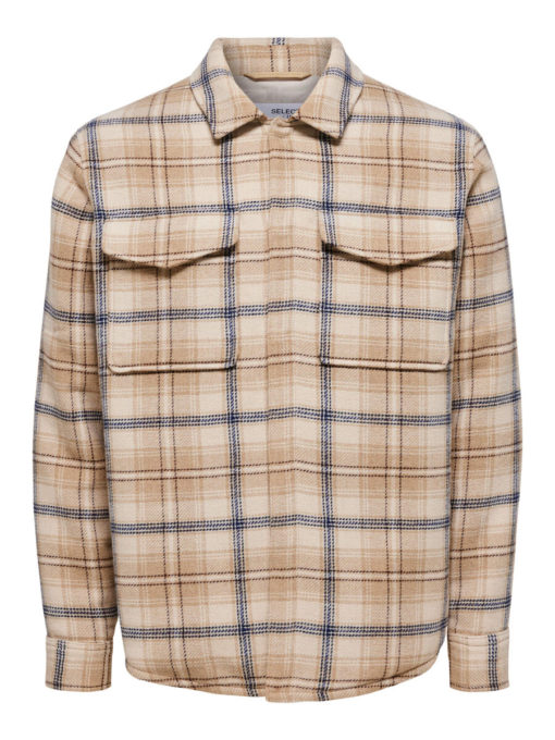 Selected Homme Pan Shacket Incence/Blue