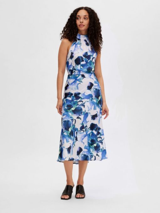 Selected Femme Rachelle Midi Skirt Royal Blue