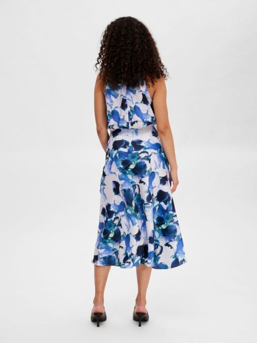 Selected Femme Rachelle Midi Skirt Royal Blue
