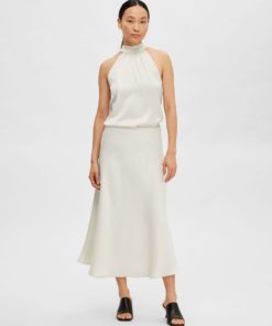 Selected Femme Rachelle Midi Skirt Birch