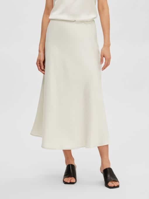 Selected Femme Rachelle Midi Skirt Birch