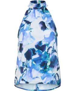 Selected Femme Rachelle Halterneck Top Royal Blue