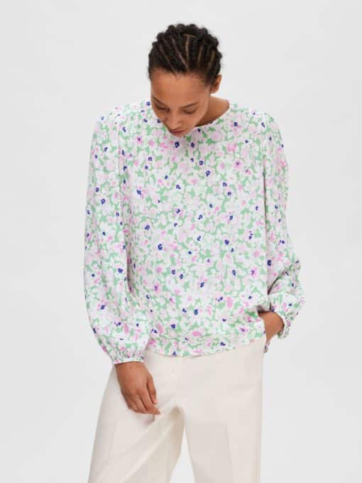Selected Femme Malida Top Absinthe Green