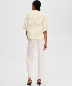 Selected Femme Monika High Neck Top Snow White