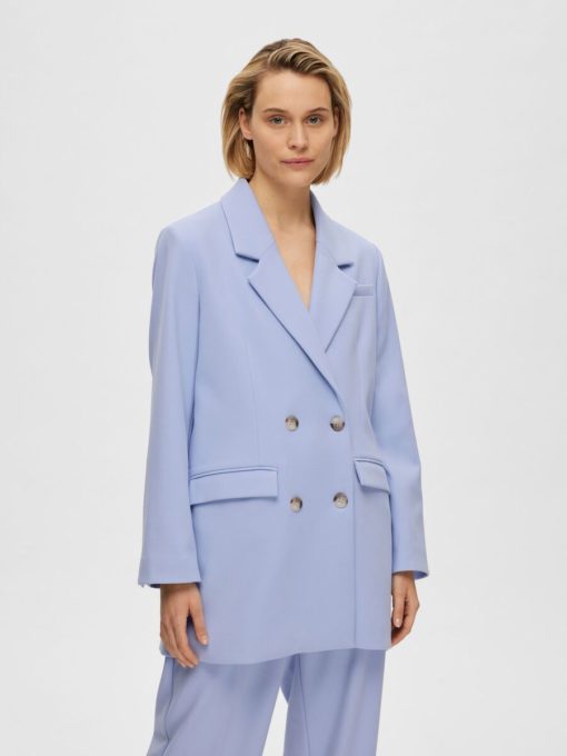 Selected Femme New Myla Relaxed Blazer Blue Heron
