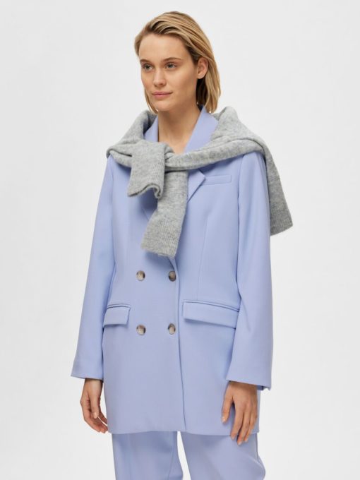 Selected Femme New Myla Relaxed Blazer Blue Heron