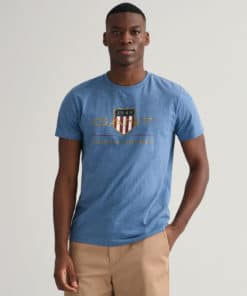 Gant Archive Shield T-shirt Denim Blue Melange