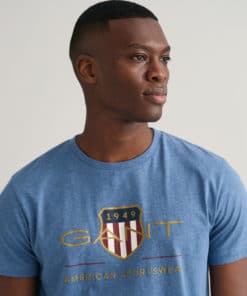 Gant Archive Shield T-shirt Denim Blue Melange