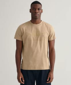 Gant Tonal Archive Shield T-shirt Concrete Beige