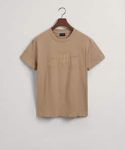Gant Tonal Archive Shield T-shirt Concrete Beige