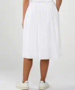 Knowledge Cotton Apparel Poplin Elastic Waist Skirt Bright White