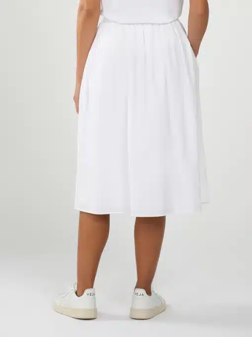 Knowledge Cotton Apparel Poplin Elastic Waist Skirt Bright White