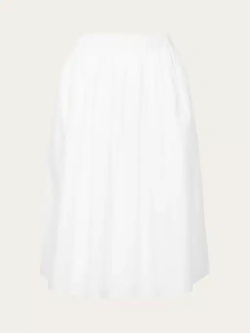 Knowledge Cotton Apparel Poplin Elastic Waist Skirt Bright White