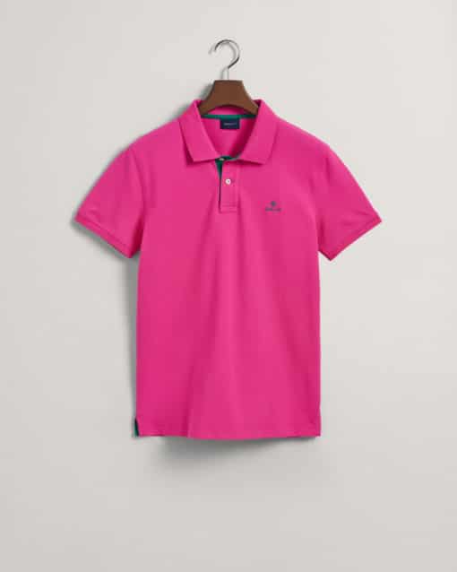 Gant Contrast Collar Pique Hyper Pink