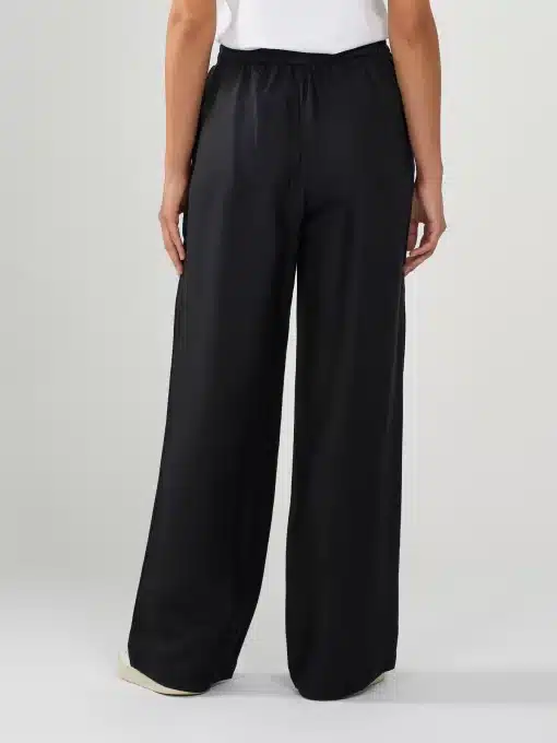 Knowledge Cotton Apparel Linen Mix Pants Black Jet