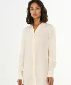 Knowledge Cotton Apparel Classic Linen Dress Buttercream
