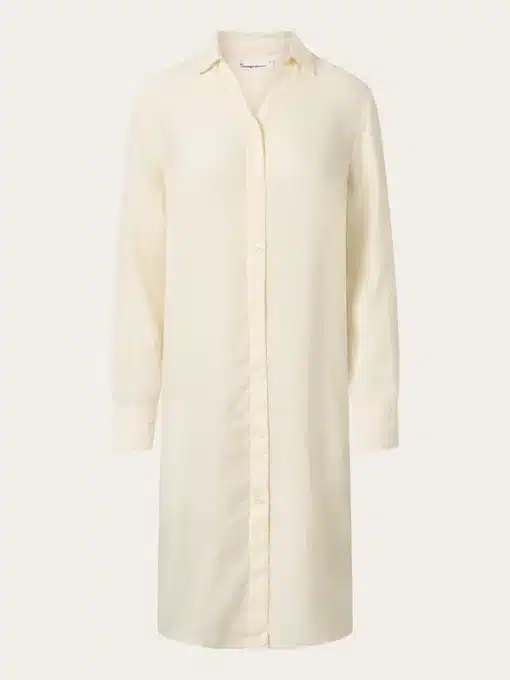 Knowledge Cotton Apparel Classic Linen Dress Buttercream