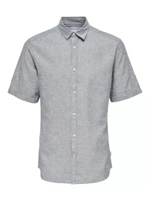 Only & Sons Caiden Life Linen Solid Shirt Blue