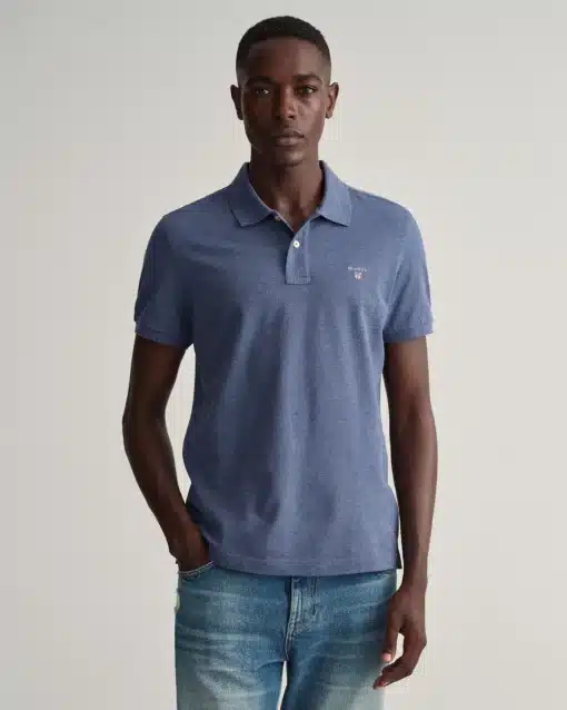 Gant Original Pique Rugger Dk Jeansblue Melange