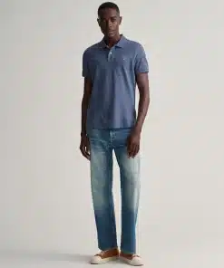 Gant Original Pique Rugger Dk Jeansblue Melange