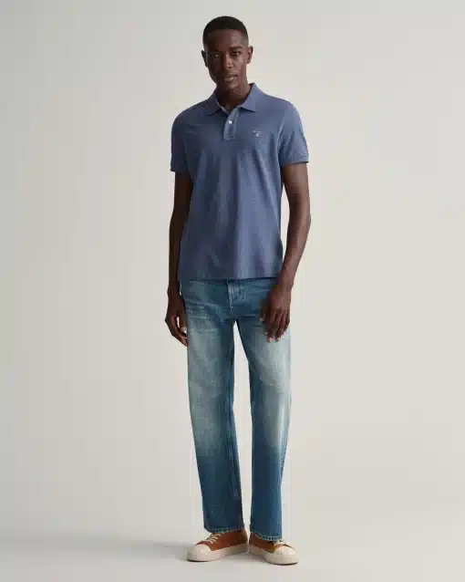 Gant Original Pique Rugger Dk Jeansblue Melange