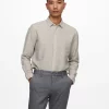 Only & Sons Caiden Life Linen Solid Shirt Chinchilla
