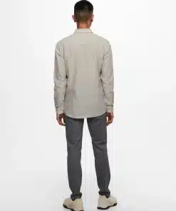 Only & Sons Caiden Life Linen Solid Shirt Chinchilla