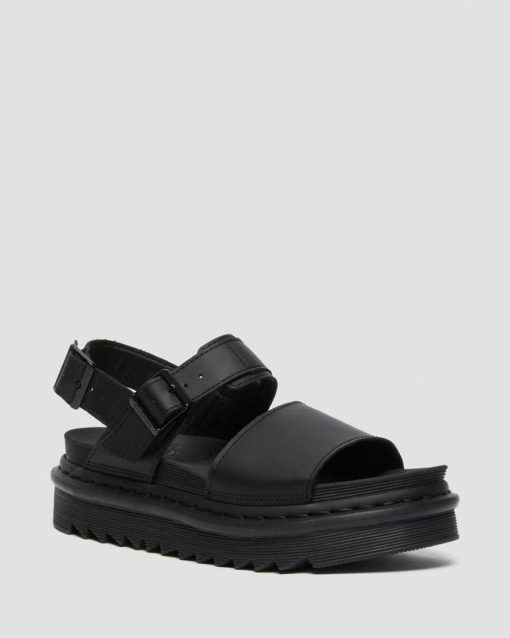 Dr. Martens Voss Sandals Black Hydro Leather
