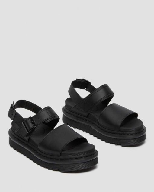 Dr. Martens Voss Sandals Black Hydro Leather