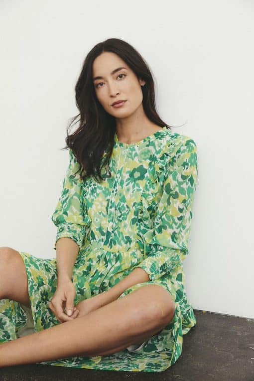 Part Two Sila Dress Green Gradient Print