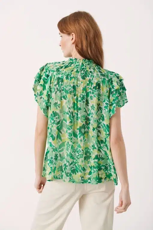 Part Two Sinna Blouse Green Gradient Print