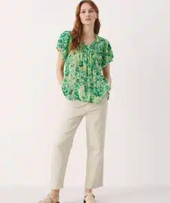 Part Two Sinna Blouse Green Gradient Print