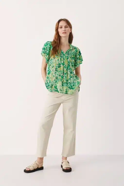 Part Two Sinna Blouse Green Gradient Print