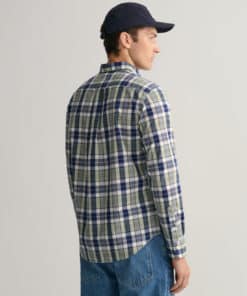 Gant Regular Fit Check Shirt Kalamata Green