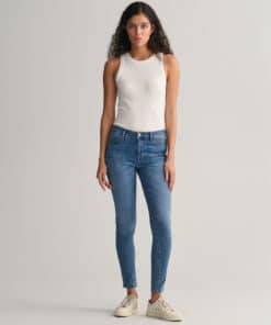 Gant Woman Nella Travel Indigo Jeans Semi Light Blue Worn In