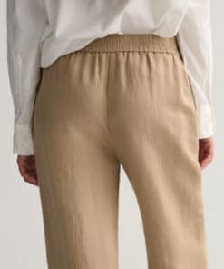 Gant Woman Linen Blend Pull-On Pants Horn Beige