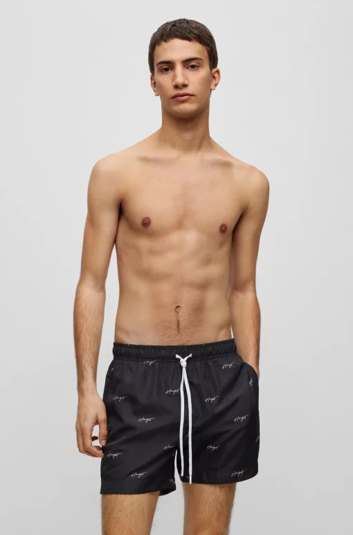 Hugo Goat Swim Shorts Black