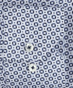 Stenströms Light Blue Patterned Twill Shirt