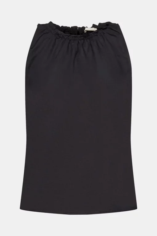 Esprit Linen Blend Top Black