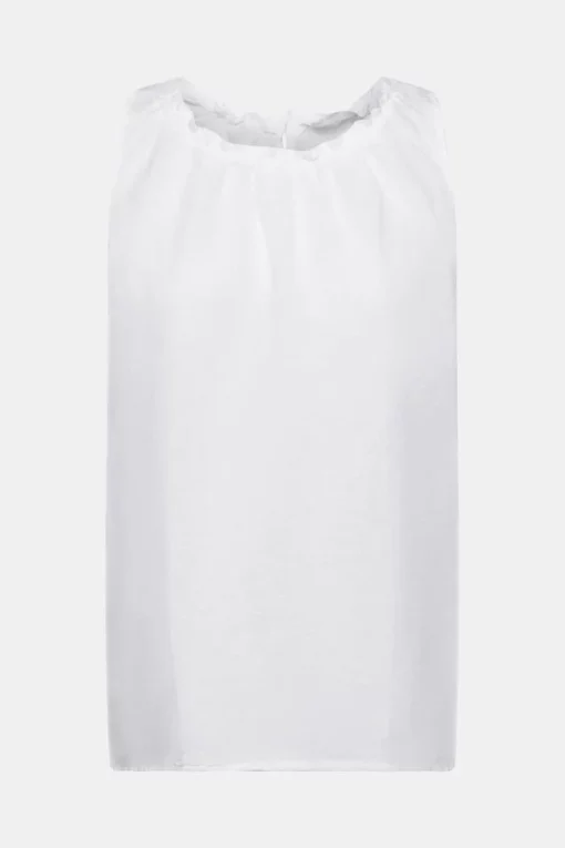 Esprit Linen Blend Top White