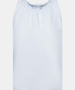 Esprit Linen Blend Top Pastel Blue