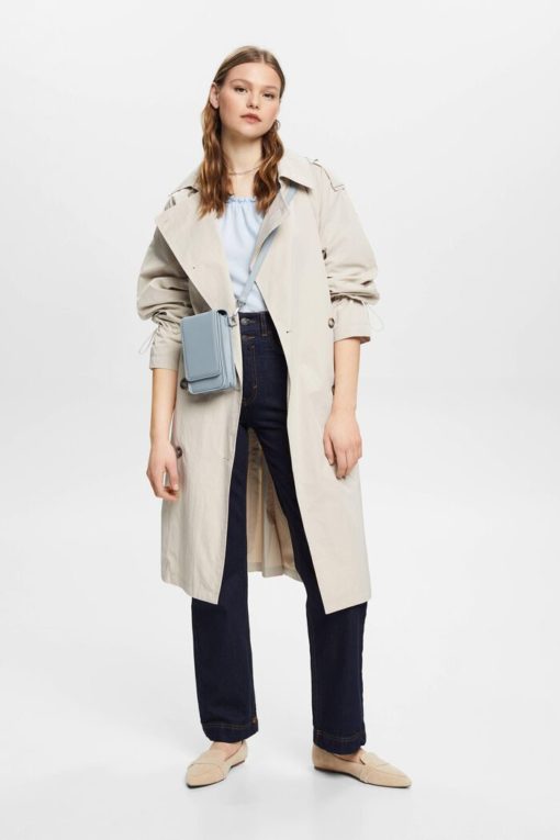 Esprit Linen Blend Top Pastel Blue