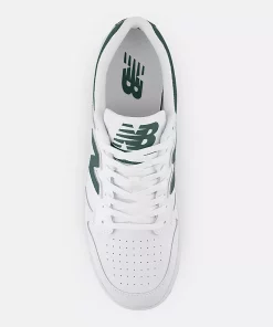 New Balance 480 White With Nightwatch Green And Light Aluminum