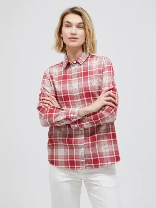 Peak Performance Cotton Flannel Shirt Women Check