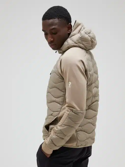Peak Performance Helium Hybrid Down Hood Jacket Men Avid Beige