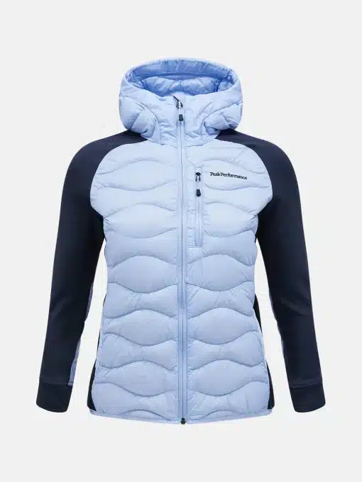 Peak Performance Helium Hybrid Down Hood Jacket Women Amity Blue/Salute Blue