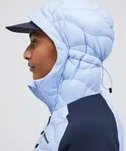 Peak Performance Helium Hybrid Down Hood Jacket Women Amity Blue/Salute Blue